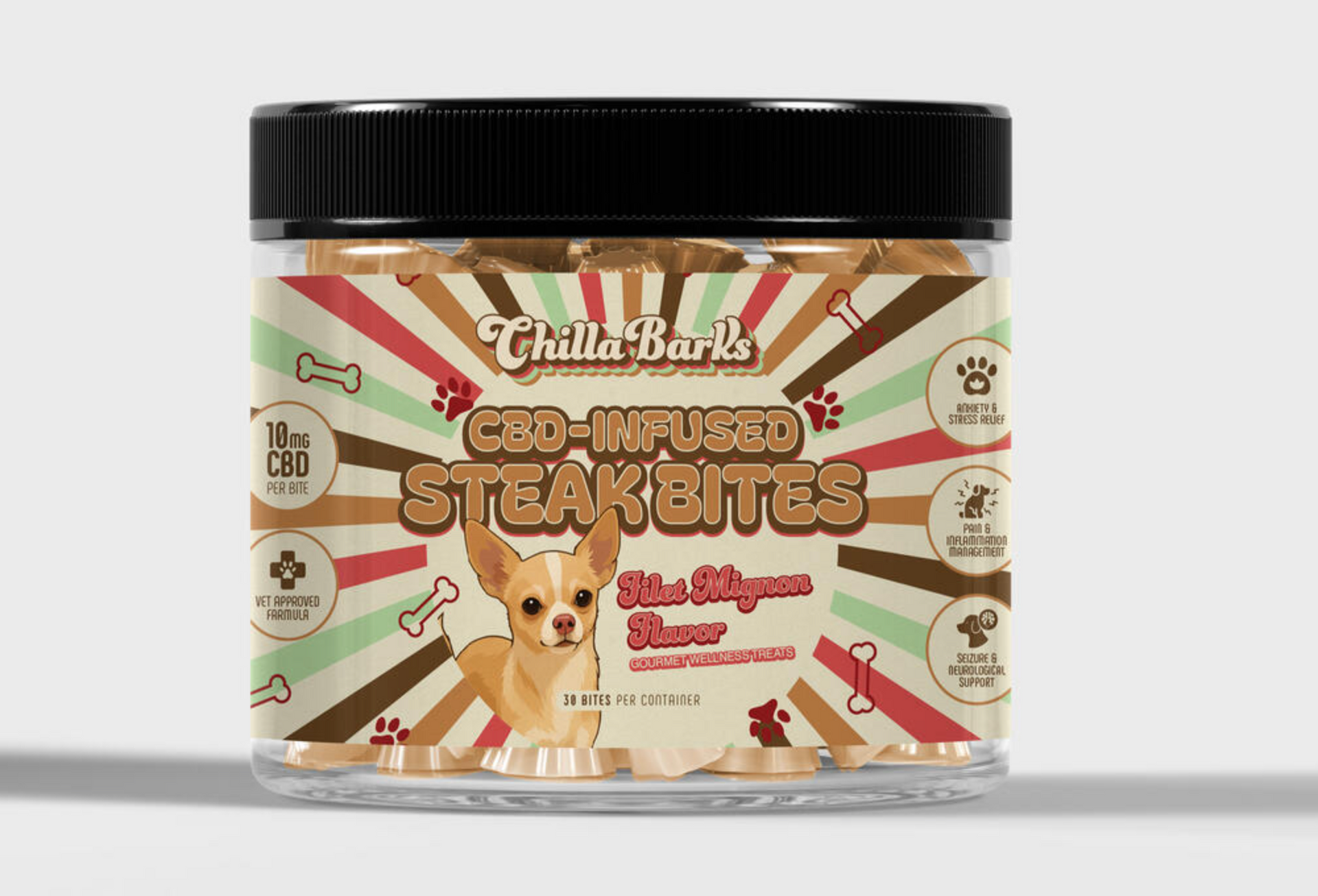 ChillaBarks Pet CBD Steak Bites