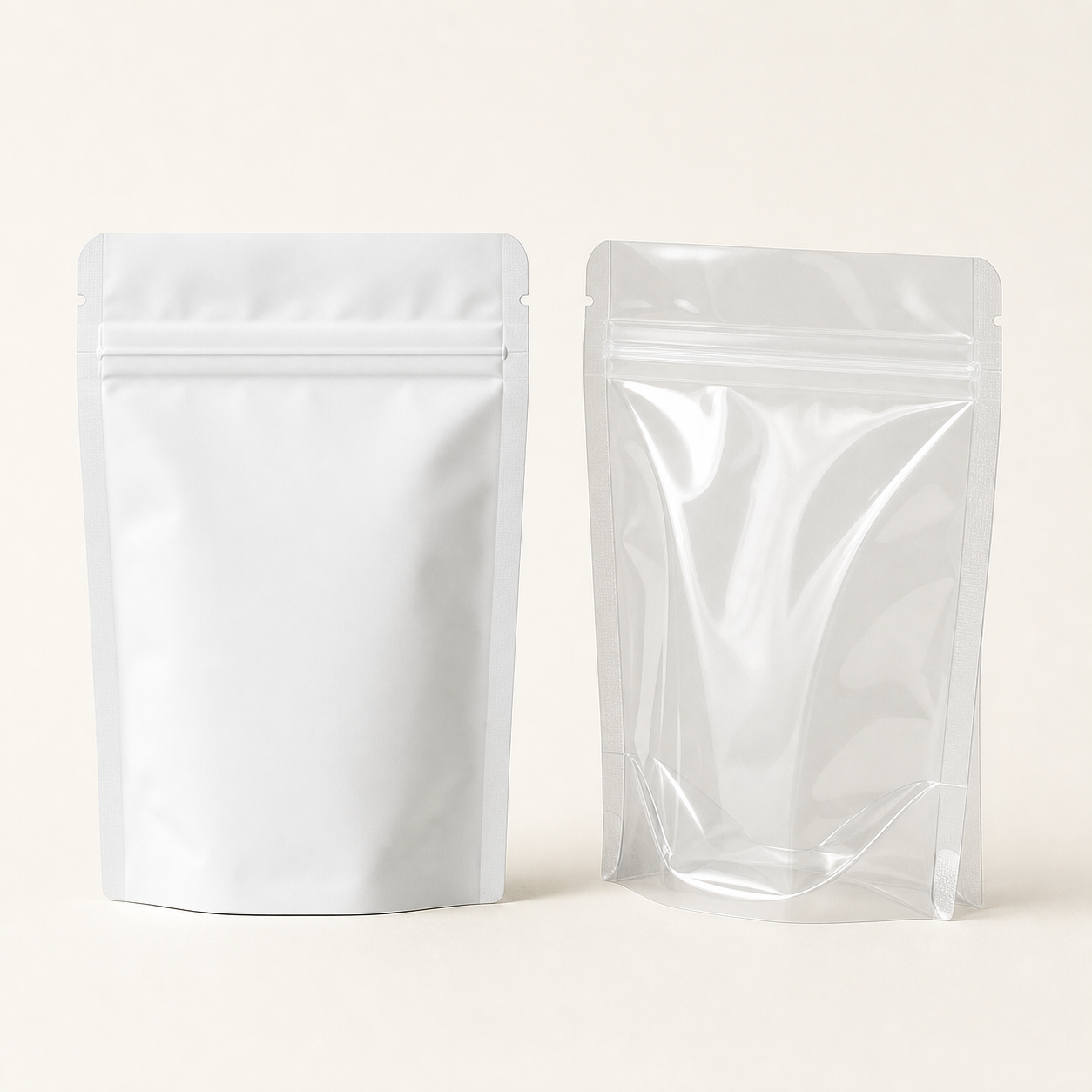 1/8 Ounce Child Resistant Bags White/Clear 4"x5"+2" - 1,000 Count